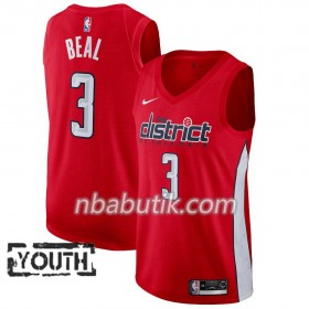 NBA Børn Trøje Washington Wizards Bradley Beal 3 2018-19 Nike Rød Swingman